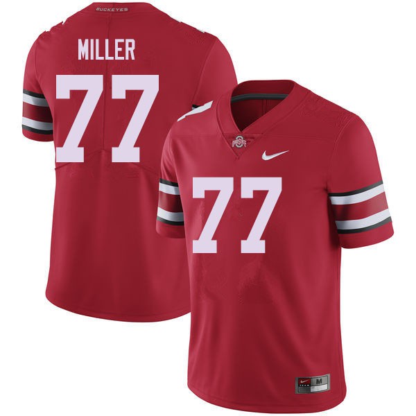 Ohio State Buckeyes #77 Harry Miller Men Official Jersey Red OSU55983